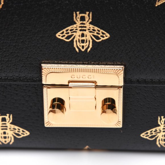 Gucci Bee Star Padlock Wallet in Black NEW IN BOX - Picture 2 of 6